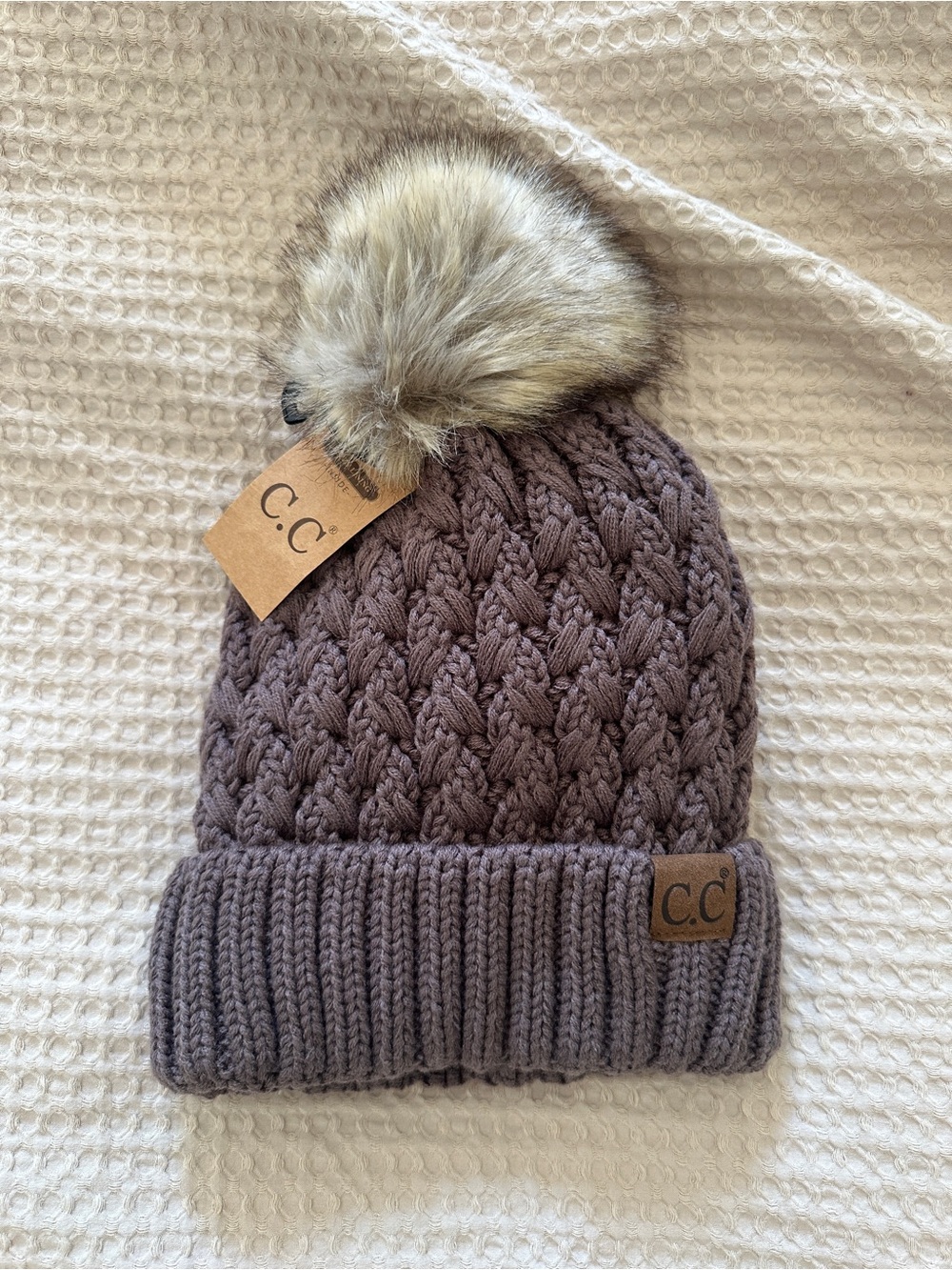 C.C Pom Beanie - Earth Brown